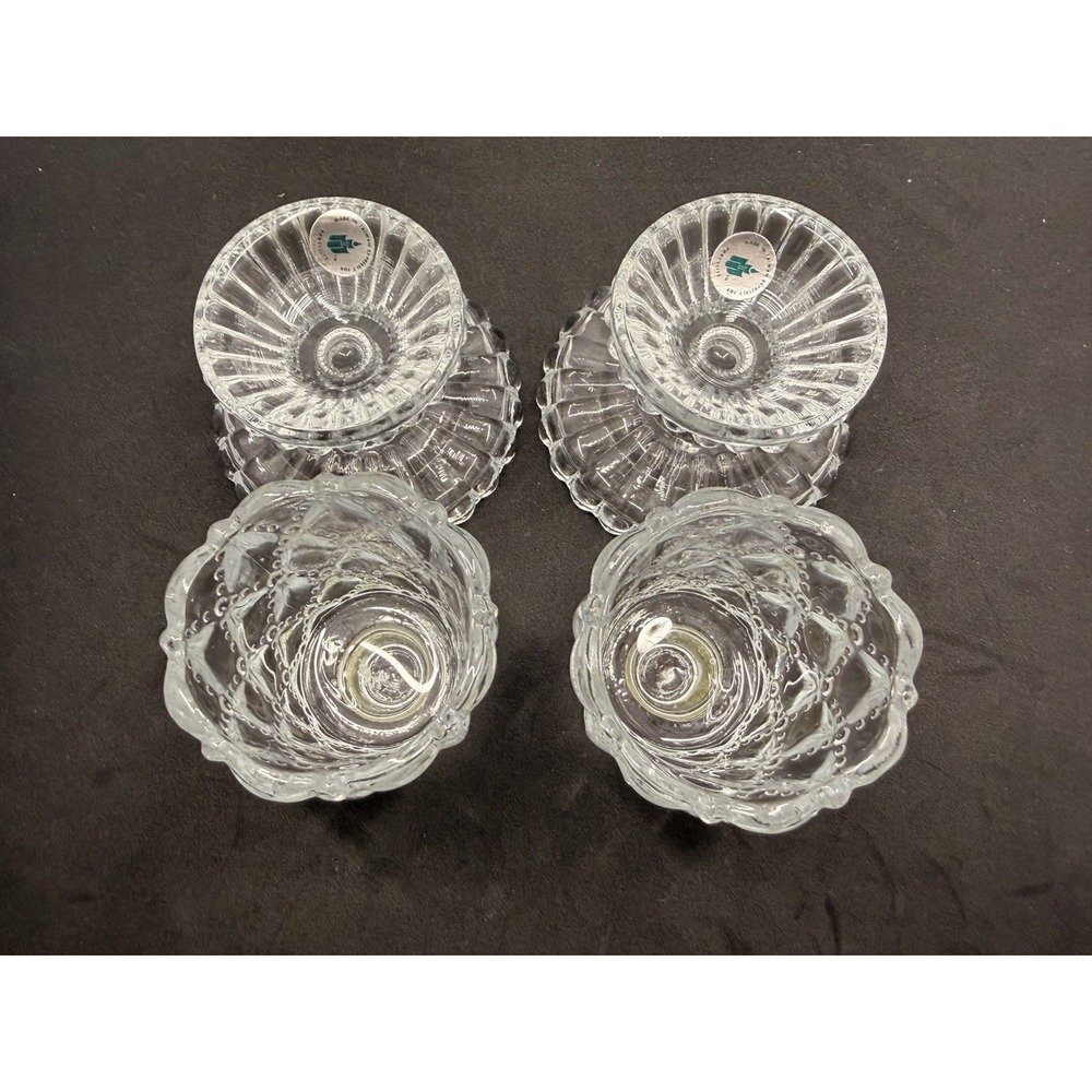 PartyLite Quilted Crystal Pair Votive Candle Holders Retired P9246 Taper Candle - Picture 4 of 10